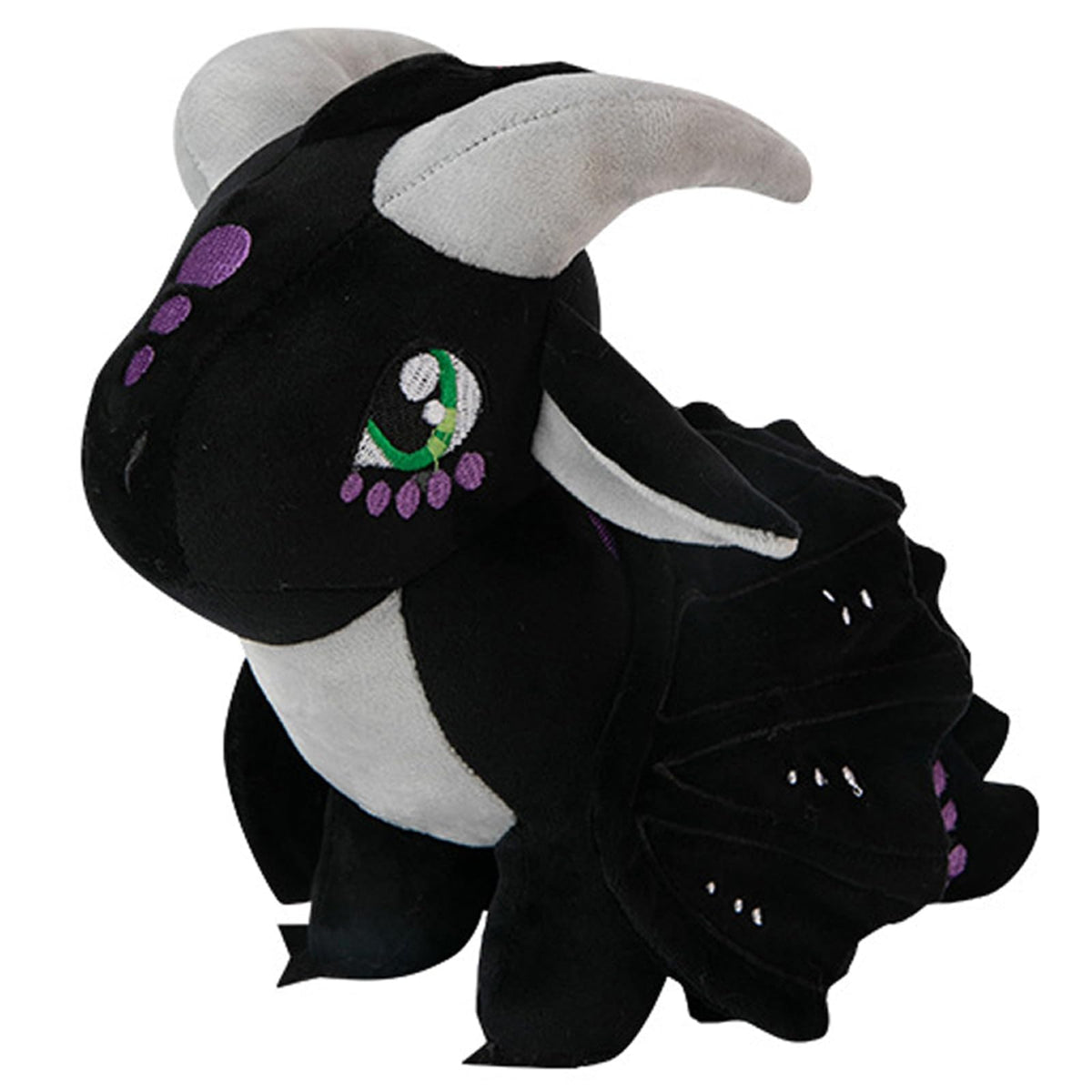 Soft Plush Wings Dragon Stuffed Animals Toy Pillow Doll, 12" Pterosaur Flying Black Dragon Plushie Toys Best Birthday Christmas Anniversary Fiesta Party Festival Gifts for Adults Kids Baby Boys Toys