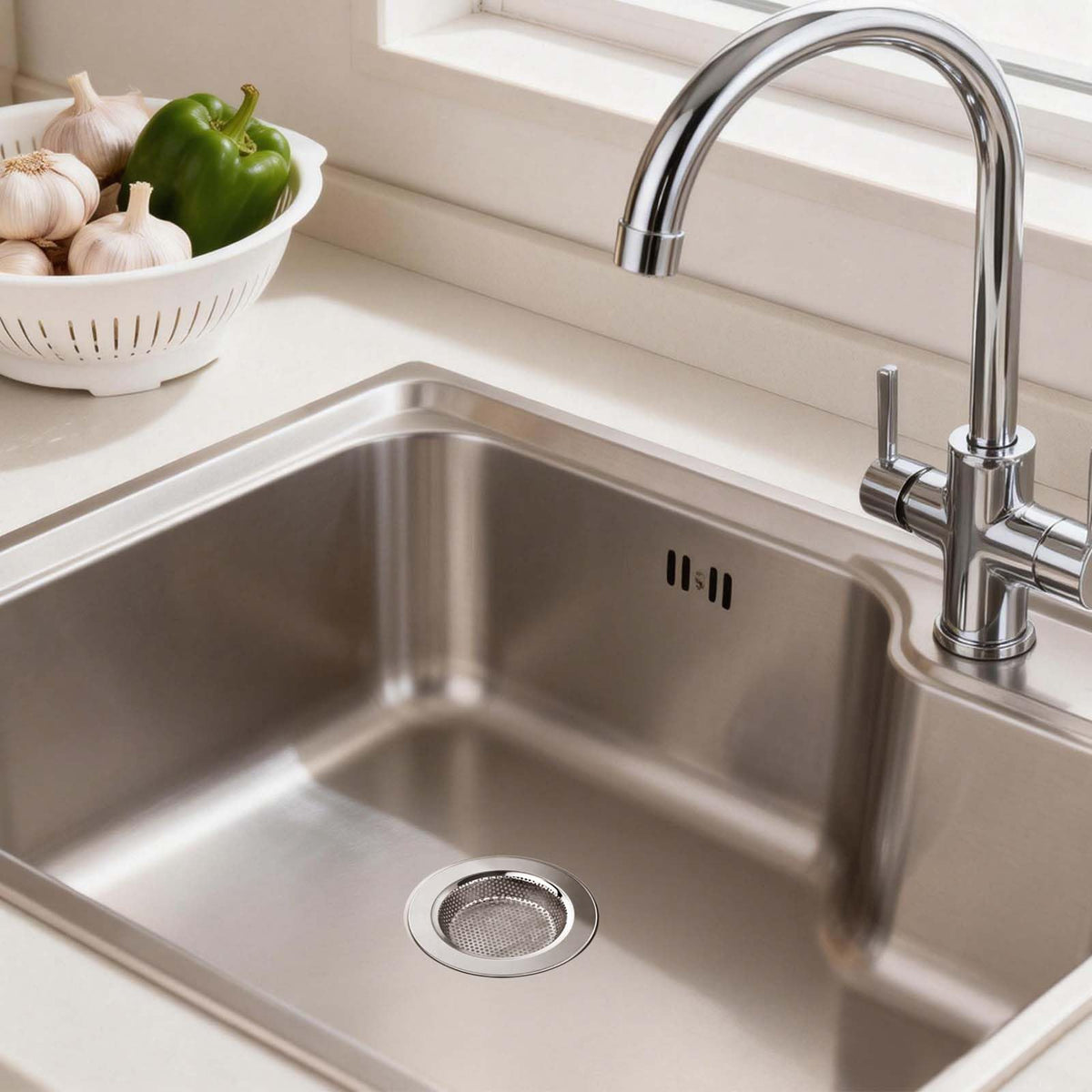 Chefbee 4PCS 4.4" Stainless Steel Kitchen Sink Drain Strainer Food Catcher