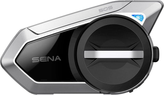 Sena 50S Motorcycle Jog Dial Communication Bluetooth Headset w/Sound by Harman Kardon Integrated Mesh Intercom System Premium Microphone & Speakers