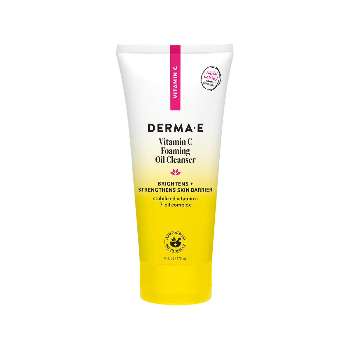 Derma E Vitamin C Foaming Oil Cleanser, 6 Fl Oz Face Wash with Niacinimide