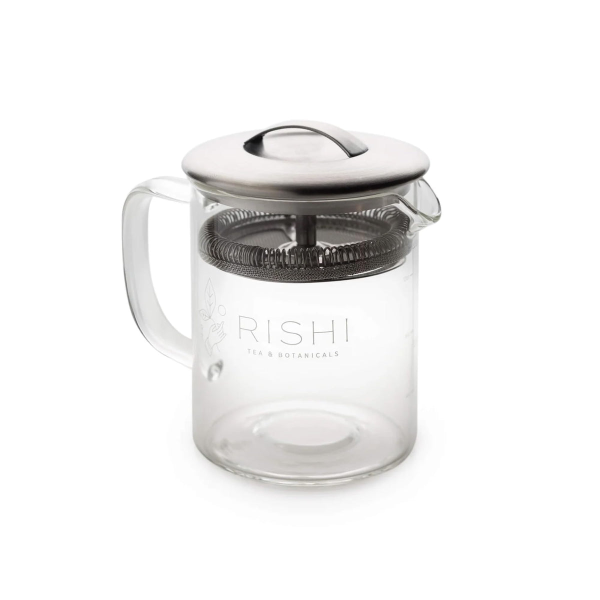 Rishi Tea Simple Brew Teapot for Loose Tea, Borosilicate Glass, 400ml