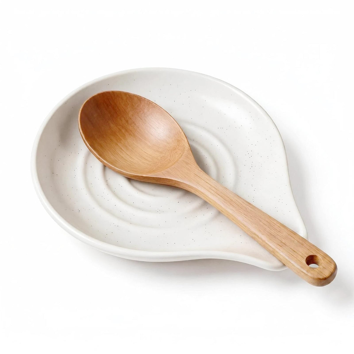 MANSWIN Spoon Rest for Stove Top, Ceramic Spoon Holder for Kitchen Counter