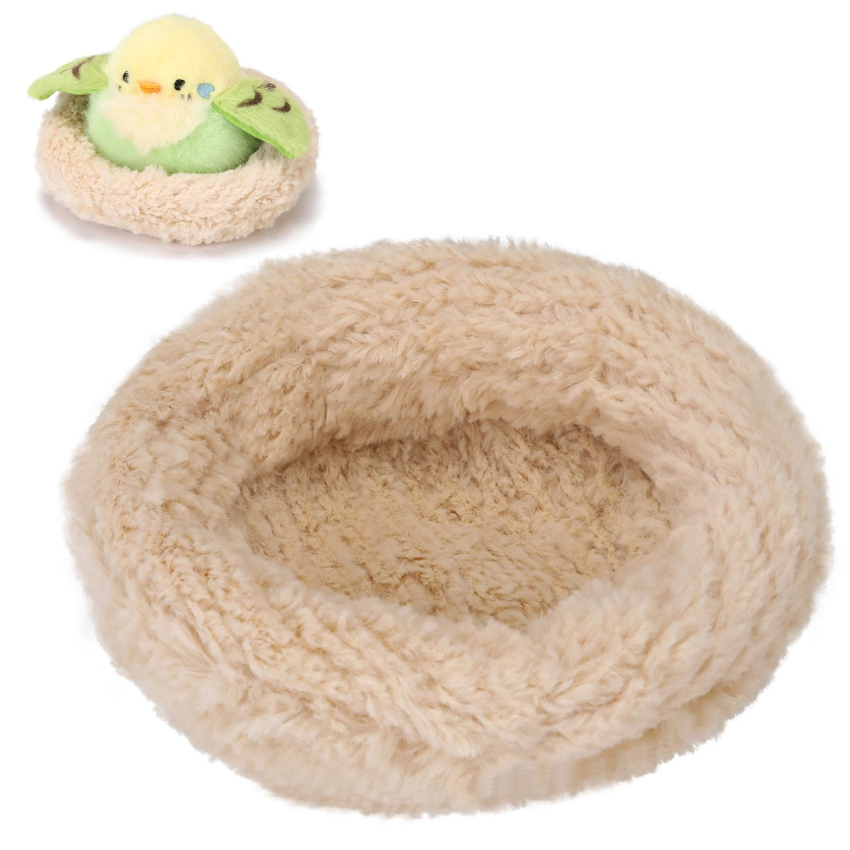 6.7” Bird's Nest Plush Toy Realistic Stuffed Animal Birdhouse Gift for Kids
