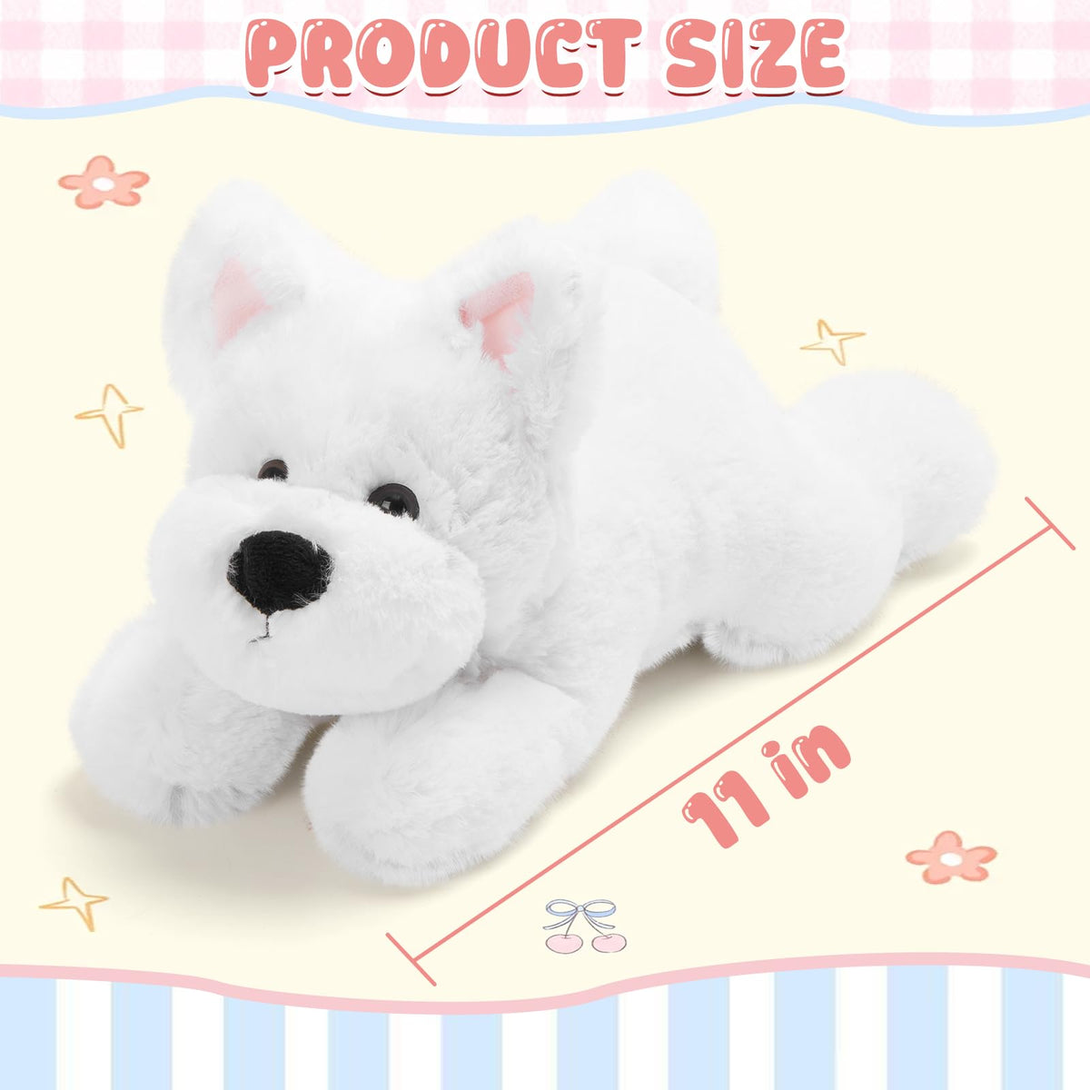 Light up West Highland White Terrier Dog Stuffed Animal Glowing Puppy Plush
