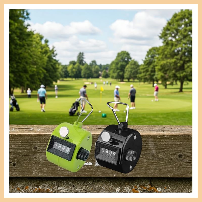 White Deer Hand Tally Counter 4 Digit Number Dual Clicker Golf Handy Convenient - color: Blue