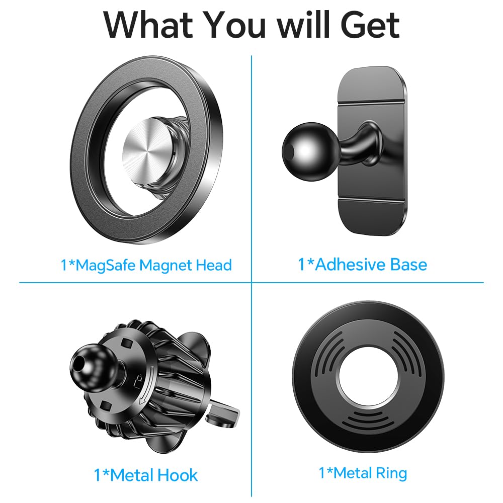 Kaistyle for Magsafe Car Mount【Strong Magnet】 Magnetic Phone Holder for Car Phone Holder Mount Dash Mounted Holders Phone Holders for Your Car Accessories for Women Men for iPhone 18 Pro Max 17 16 15