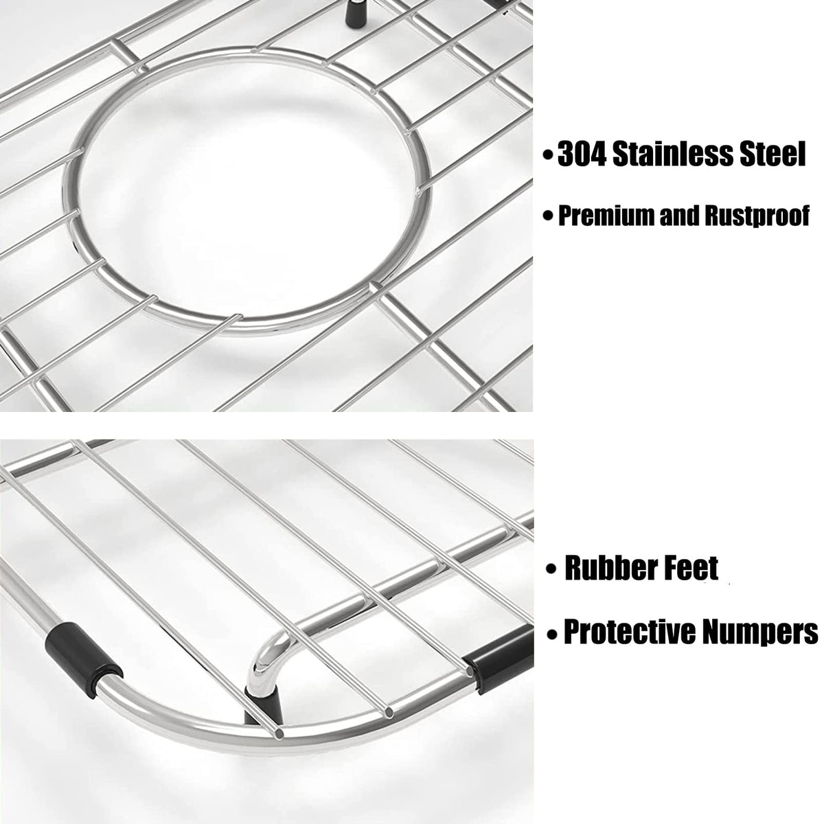 Orgneas Sink Protectors for Single Bowl Kitchen Sink Centered Drain