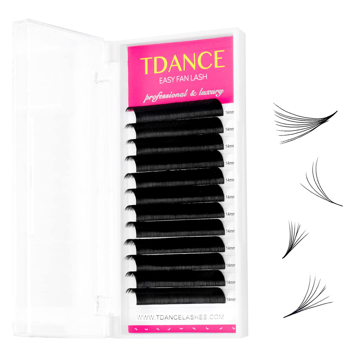 Tdance Eyelash Extension Supplies Rapid Blooming Volume Eyelash Extensions Thickness 0.03 C Curl 13Mm Easy Fan Volume Lashes Sel