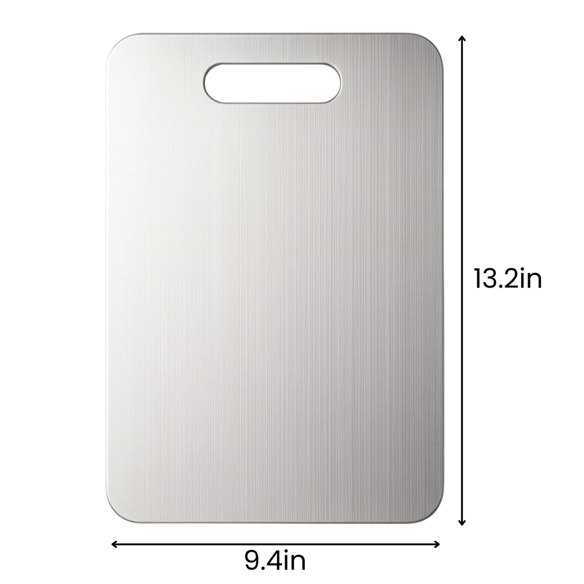 Titanium Cutting Board, 100% Pure Titanium Chopping Board for Kitchen, Hygiene & Durability Double Sided Cutting Board, Non toxic Chopping Board, Dishwasher Safe (13.2“ x 9.4”)