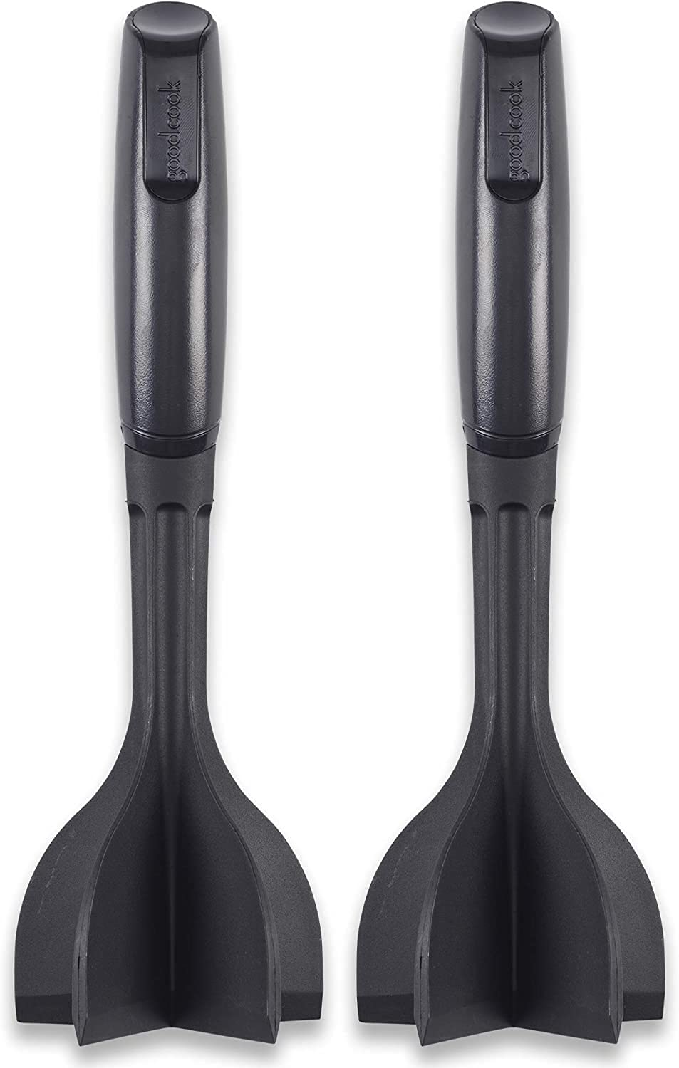 GoodCook Heat-Resistant Nylon Ground Meat Choppers with 5-Blade Heads, Ground Beef and Turkey Mixers and Choppers, Set of 2, Black