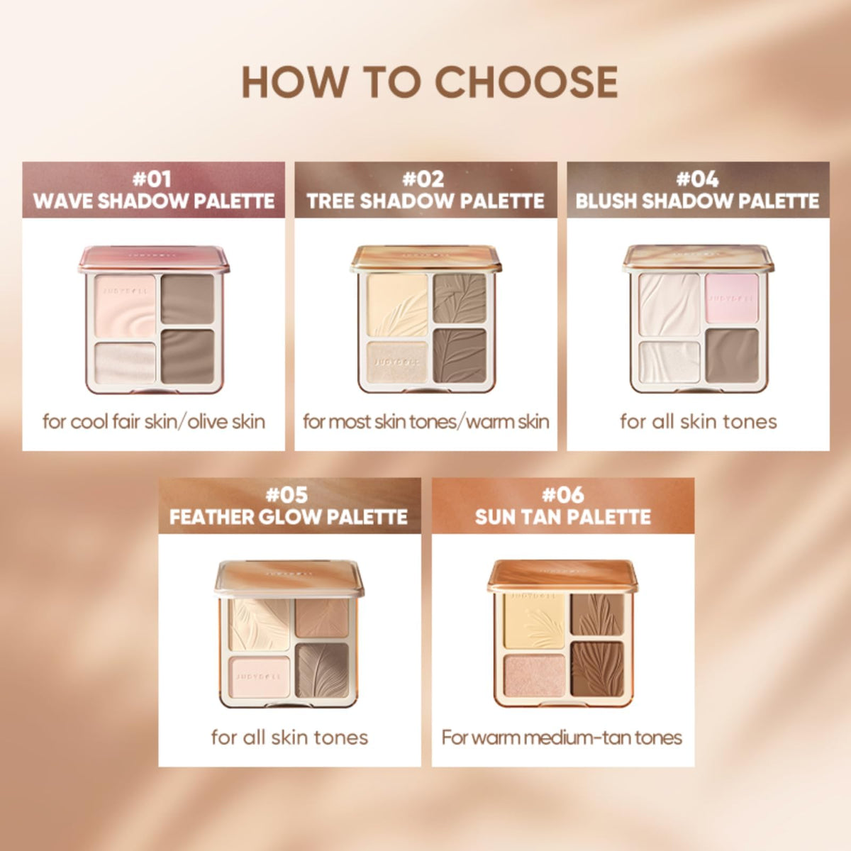 JUDYDOLL Contour Palette Highlighter Makeup Korean Makeup (01 Wave)