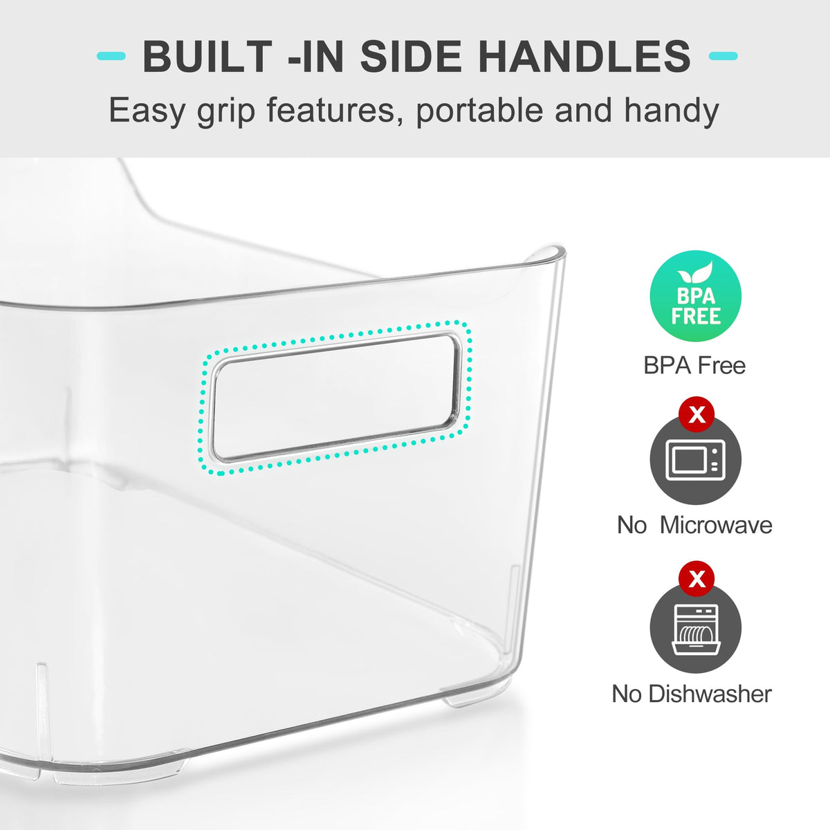 Heyuzb Pantry Organizers Storage, Clear Storage Organizer Bins 12 PACK