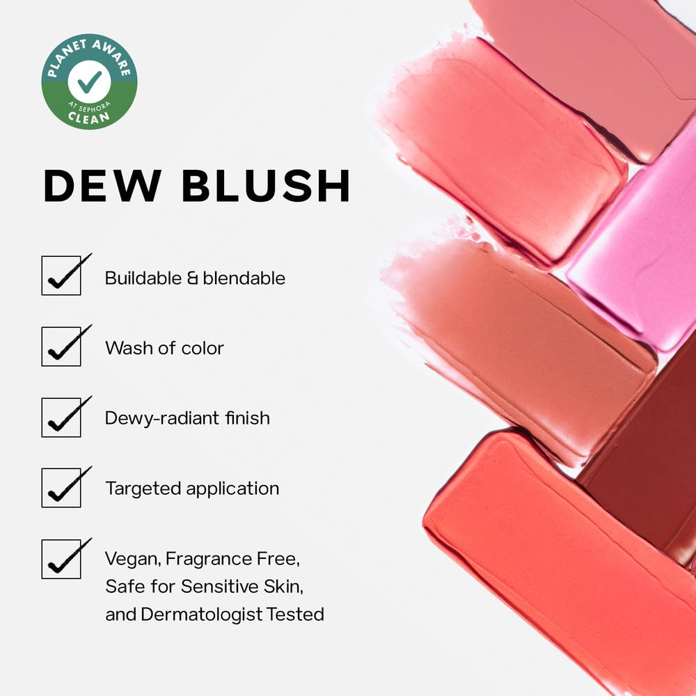 Saie Blush & Glow Gift Set - Dew Blush in Lady & Glowy Super Gel Liquid Highlighter & Makeup Primer in Warmglow - Skincare Infused Everyday Makeup Kit for a Flushed, Dewy Glow - Vegan (2 Count)