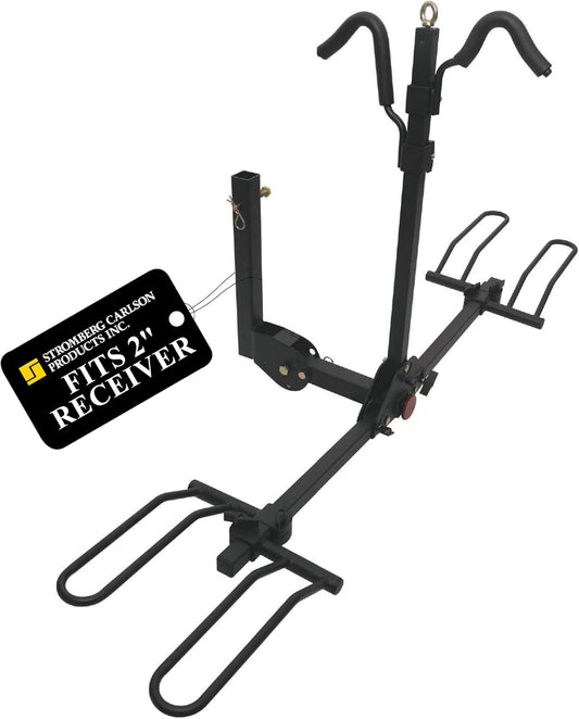Stromberg Carlson Bike Carrier, Hitch Mount Bike Rack for Car, SUV, RV, Motorhome, Travel Trailer, 2-Bike Capacity, 2-Inch Receiver, BC-202 Model
