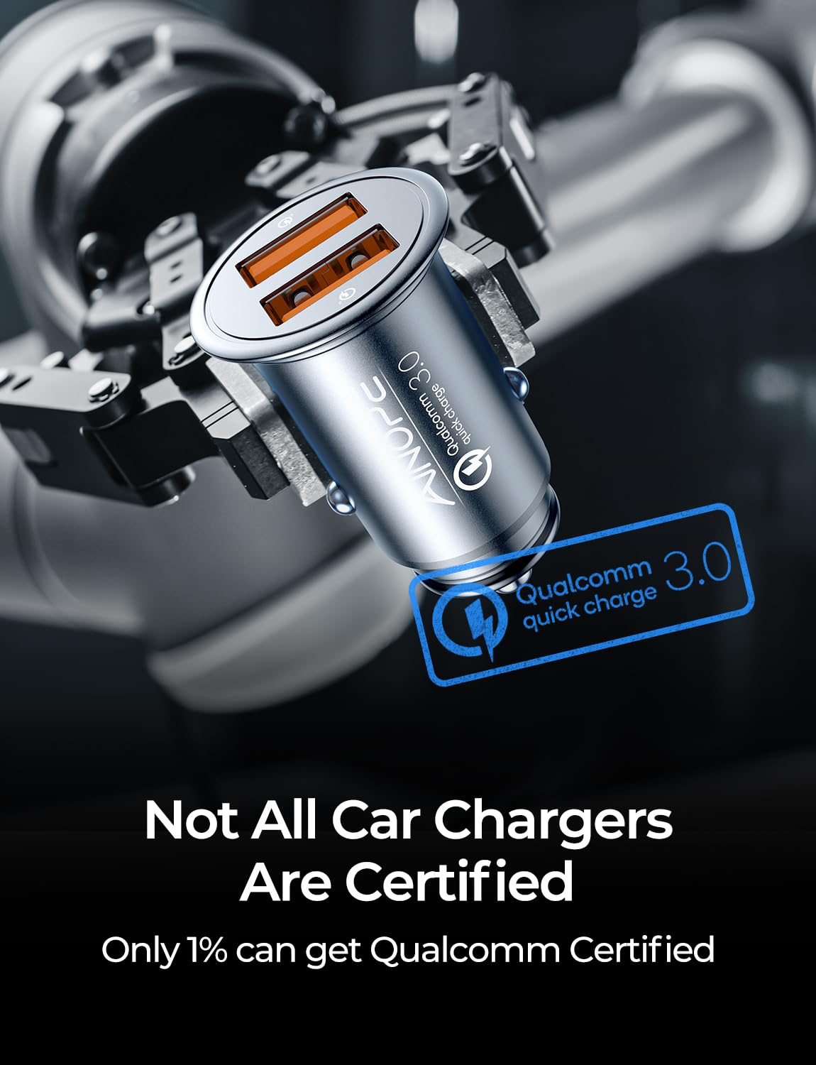 AINOPE QC3.0 USB Car Charger,Cigarette Lighter USB Charger,Fast Car Charger