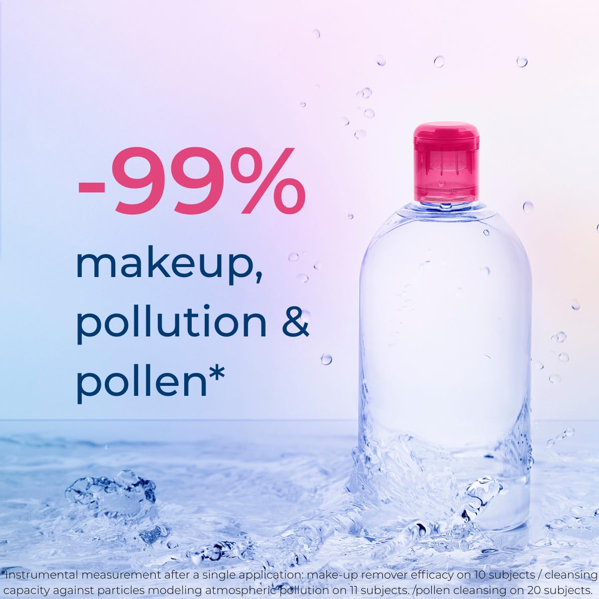 Bioderma Sensibio H2O Micellar Water, Makeup Remover Cleanser, Gentle for Skin, Fragrance-Free & Alcohol-Free, Gentle Face Cleanser for Sensitive Skin, 8.4 Fl Oz
