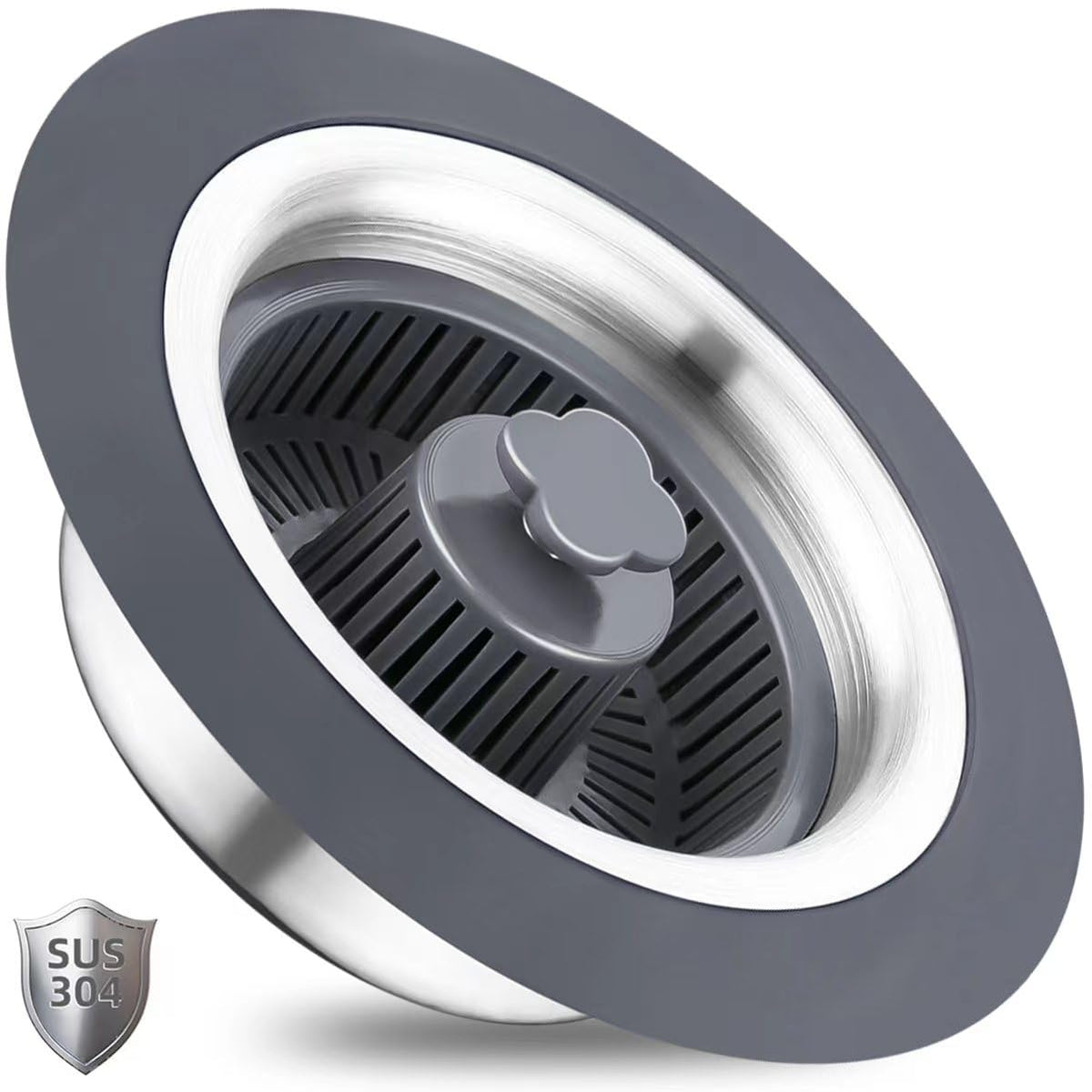 WSYLEN 3 in 1 Kitchen Sink Drain Strainer and Stopper Combo,Stainless Steel