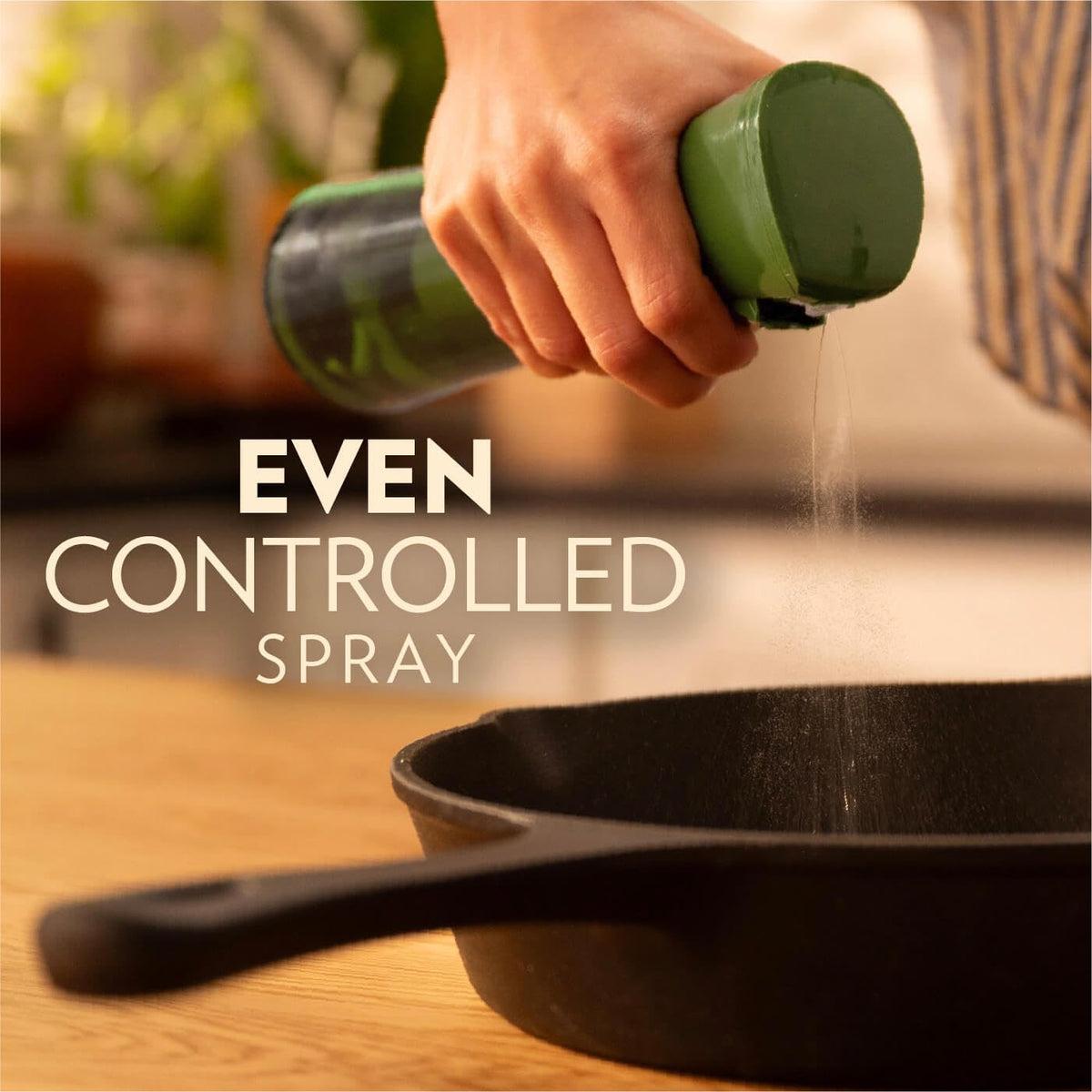 FLAIROSOL OLIVIA SIGNATURE Oil Sprayer for Cooking, 200ml Glass, Green/Gold