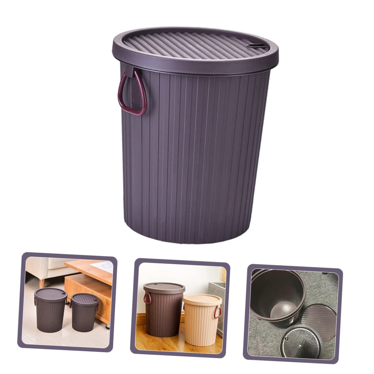 Holibanna Tea Dregs Bucket with Lid Tea Leaves Strainer Basket for Ceremony Plastic Residue Filter Bucket for Home Office Study 9.64 X 8.46 X 8.46 in