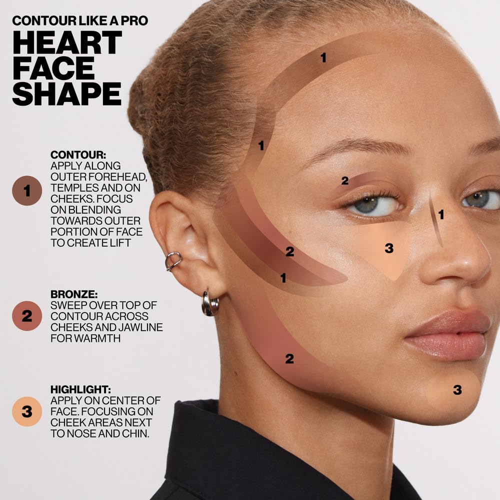 Smashbox Step-By-Step Contour Palette | Sculpt + Glow All-In-One Contour Kit with Blendable + Buildable Formulas, Light/Medium, 0.3 Ounce