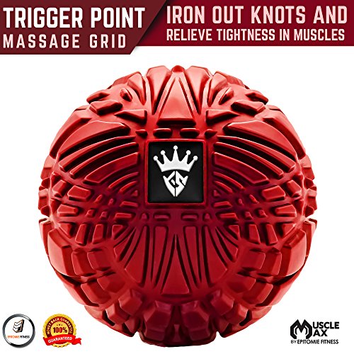 Muscle Max Massage Ball - Therapy Ball for Trigger Point Massage - Deep Tissue Massager for Myofascial Release - Mobility Ball for Exercise & Recovery