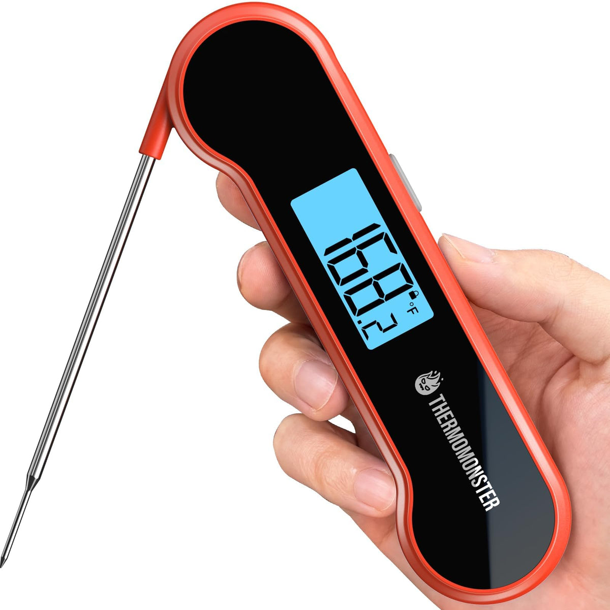 0.5 Sec Instant Read Meat Thermometer Digital for Cooking, Red