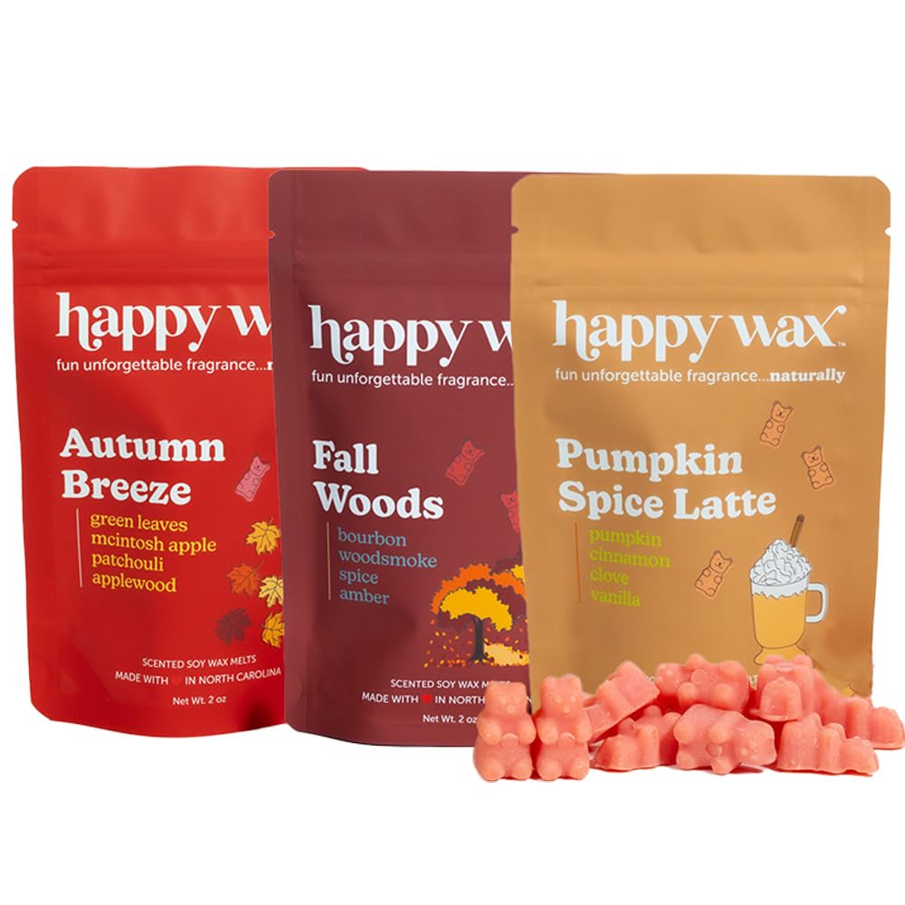 Happy Wax Fall Scented Soy Wax Melts 6oz Variety Pack - Fall Mix