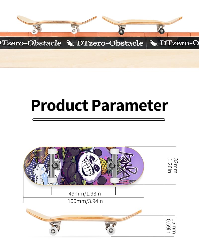 12 PCS Pro 32mm Fingerboard Wooden Board Professional Mini Finger Skateboard Set of 12 - color: 12pcs