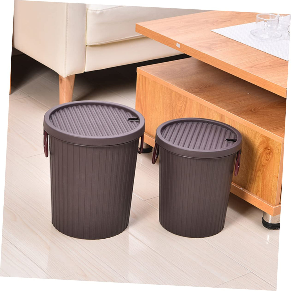 Holibanna Tea Dregs Bucket with Lid Tea Leaves Strainer Basket for Ceremony Plastic Residue Filter Bucket for Home Office Study 9.64 X 8.46 X 8.46 in