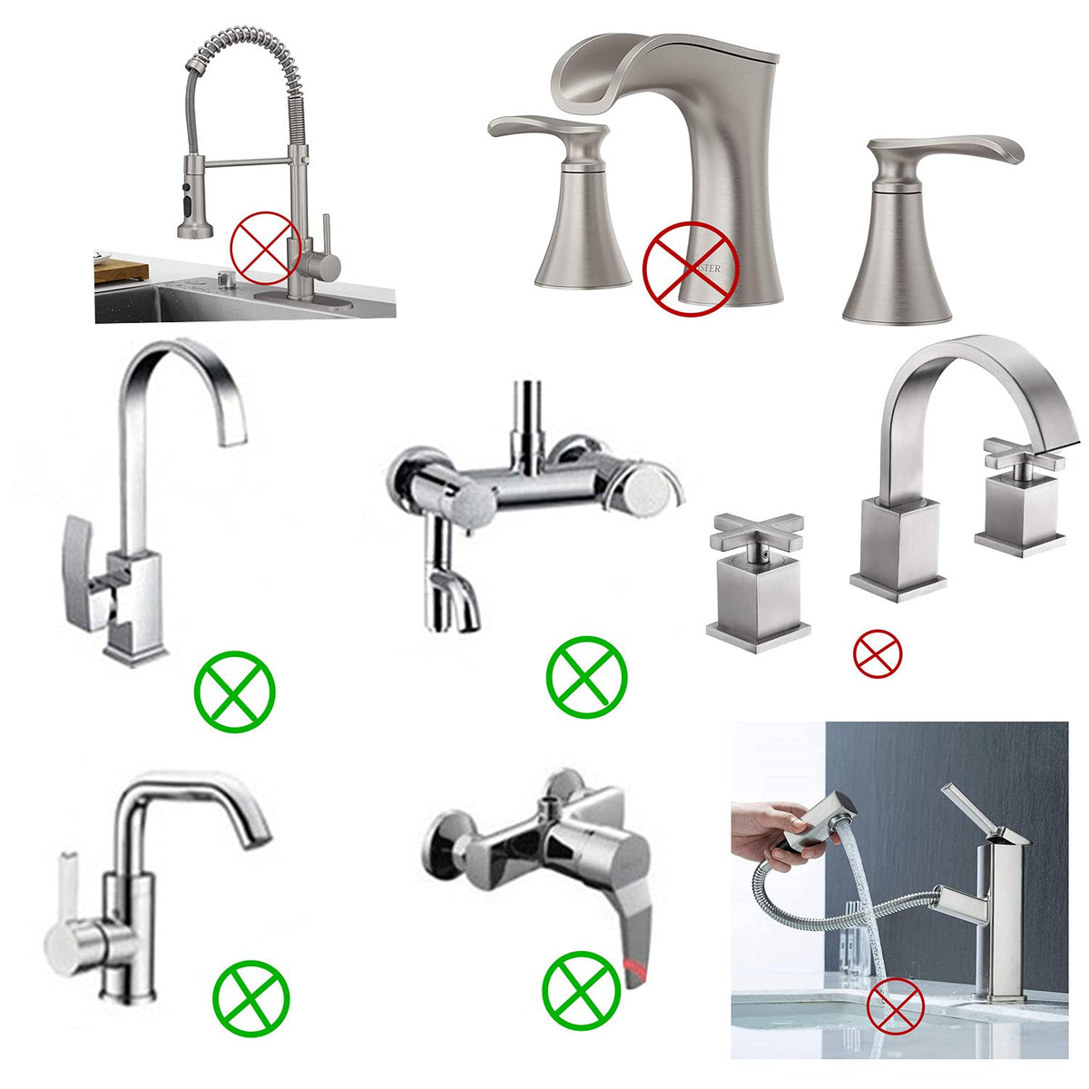Faucet Sprayer Attachment Flexible Tap Extension Aerator 360 Degree ABS For Kitchen Sink Cold Hot Water