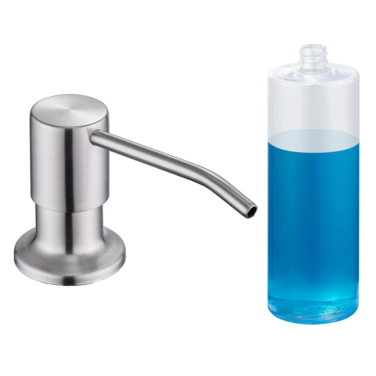 Soap Dispenser for Kitchen Sink, Built in Soap Dispenser Brushed Nickel