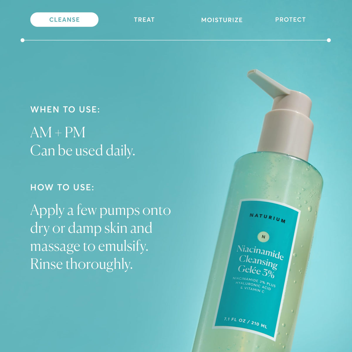 Naturium Niacinamide Cleansing Gelée 3%, 7.1 fl oz