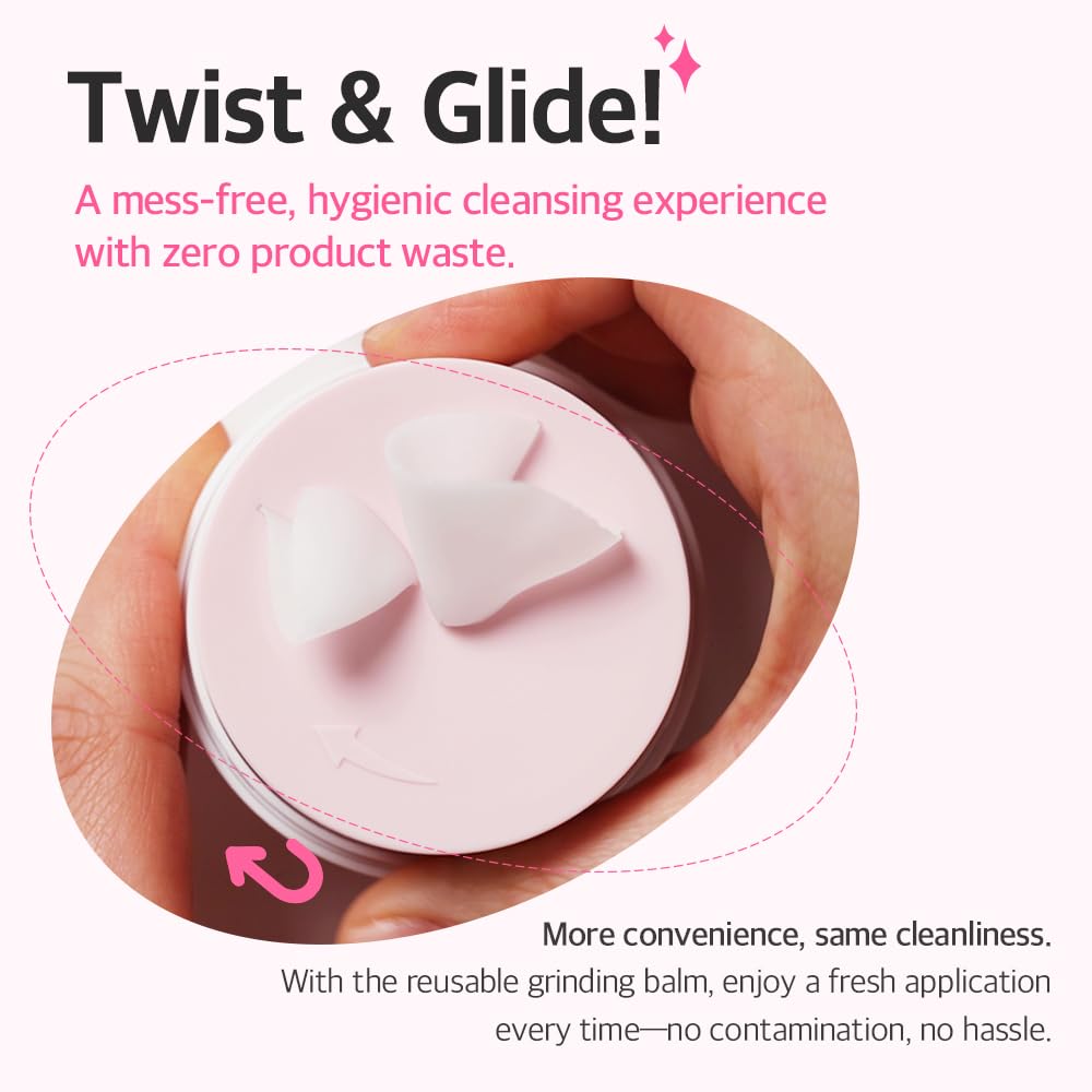 Collagen Cleansing Balm - Twist & Grind Makeup Remover with PDRN, 1.69fl oz