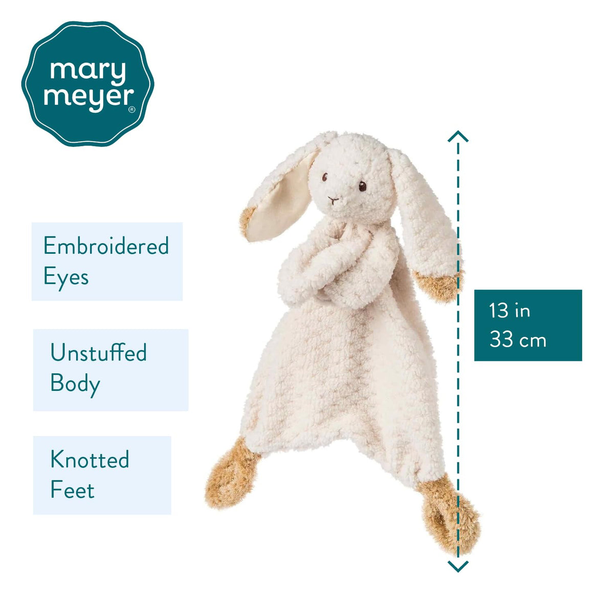 Mary Meyer Lovey Soft Toy, 13-Inches, Oatmeal Bunny