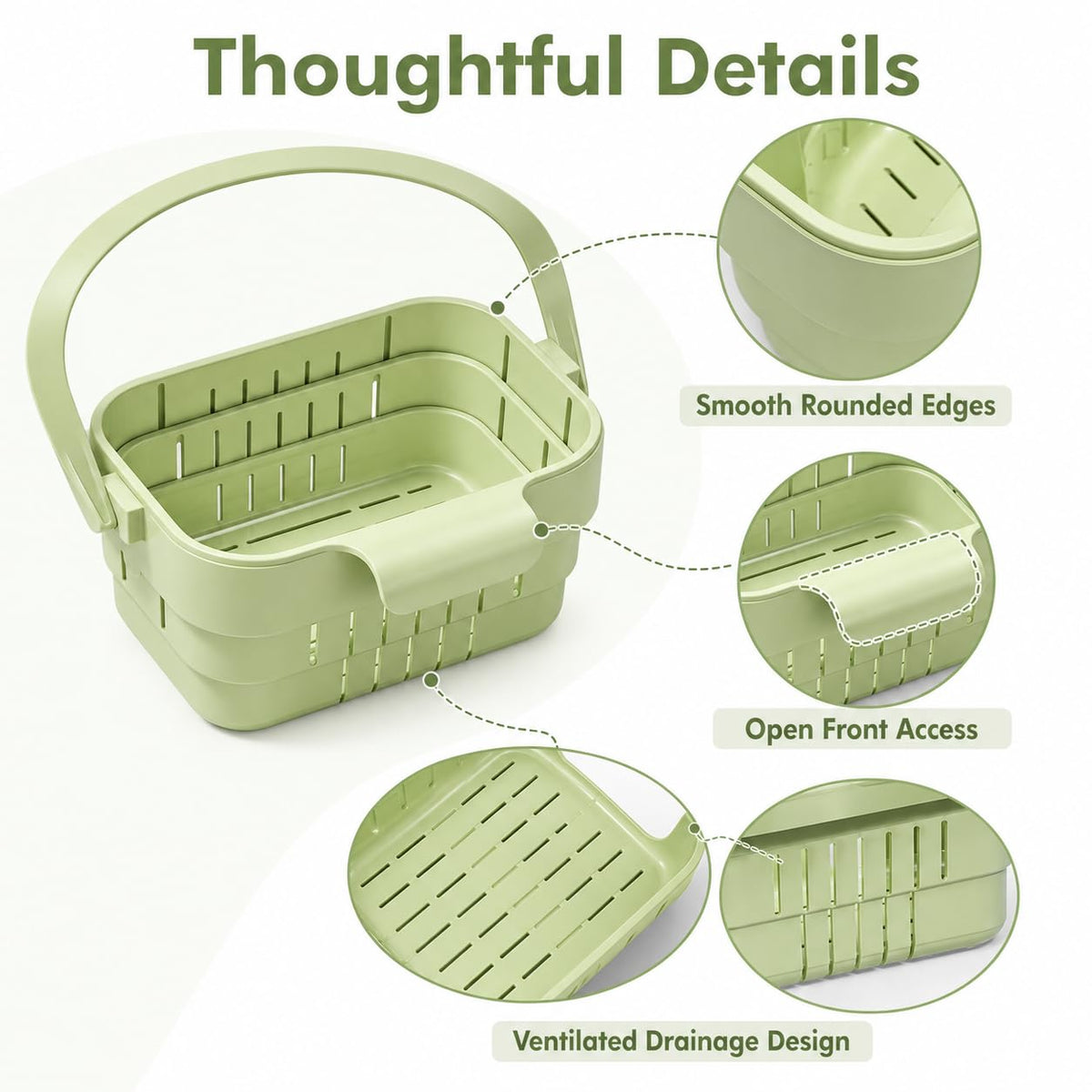 Collapsible Kitchen Sink Strainer Basket, Hanging Drain Basket (Square)