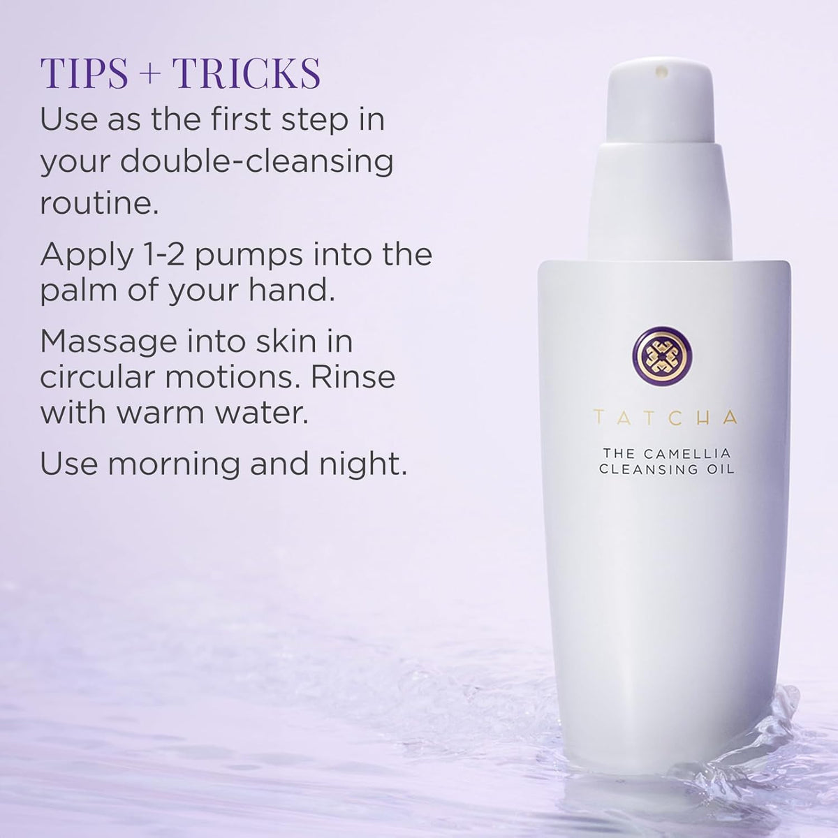TATCHA The Camellia Cleansing Oil, 2-in-1 Makeup Remover & Face Wash