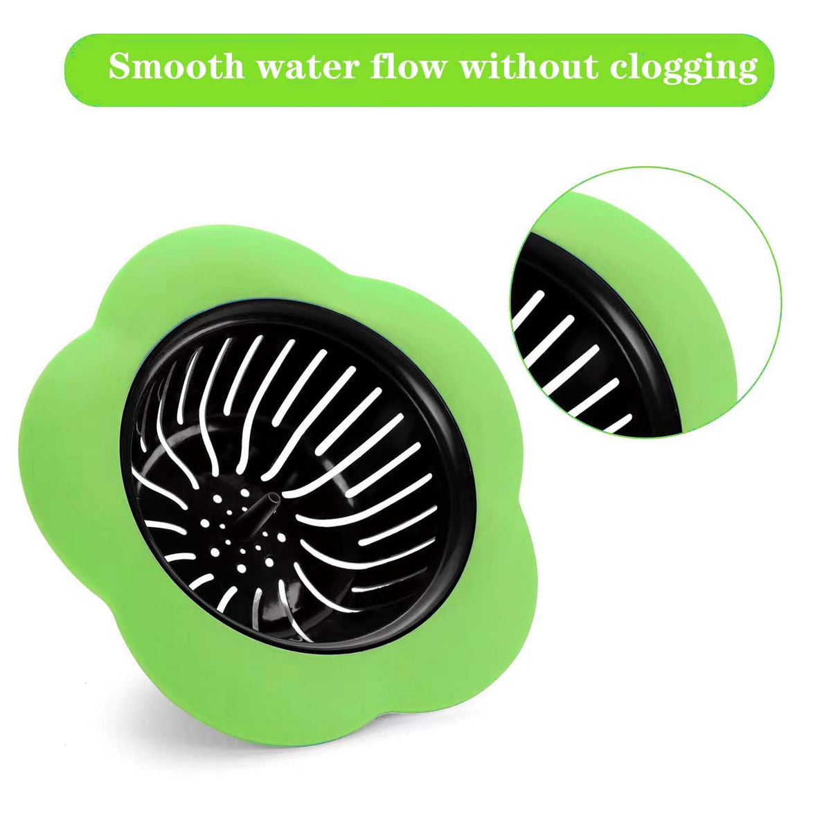 SJDLGN 2 Pcs Kitchen Sink Strainer, Upgraded Silicone Sink Drain Strainer