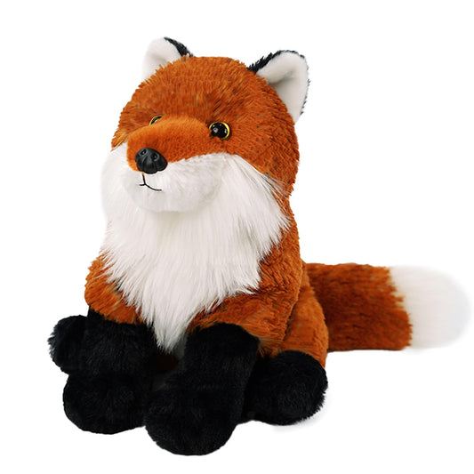 Realistic Sitting Red Fox Stuffed Animal - 9.4 Inch Ultra-Soft Fox Plush Toy, Woodland Stuffed Animals for Boys & Girls, Plushie Doll Gift for Kids Toddlers Adults