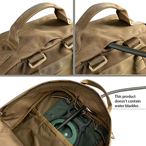 EXCELLENT ELITE SPANKER Outdoor Hydration Backpack Bundle Packs Water Bladder Carrier for 3L Water Bladder - color: Coyote Brown