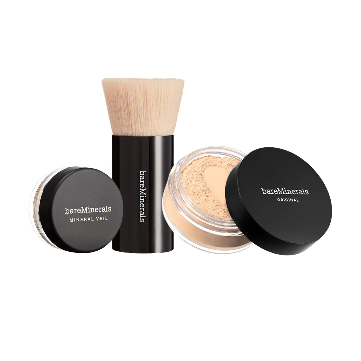 bareMinerals Original Get Started Kit 3-Piece Mineral Makeup Set, Fair, Vegan, Cruelty-Free & Dermatologist-Tested