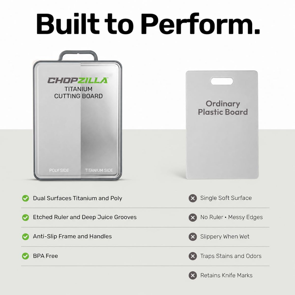 Chopzilla XL Double Sided Titanium Cutting Board - 15.75" x 10.5"
