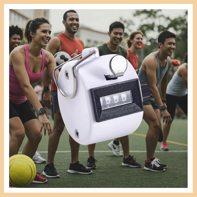 White Deer Hand Tally Counter 4 Digit Number Dual Clicker Golf Handy Convenient - color: Green