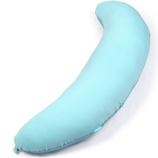 BYRIVER 39" Mint Green Blue C J Shaped Body Pillow for Side Sleeping Adults Men Women, Anxiety Relief Hug Pillow, Small Pregnancy Pillow Legs Knees Support, Gifts for New Moms (L)