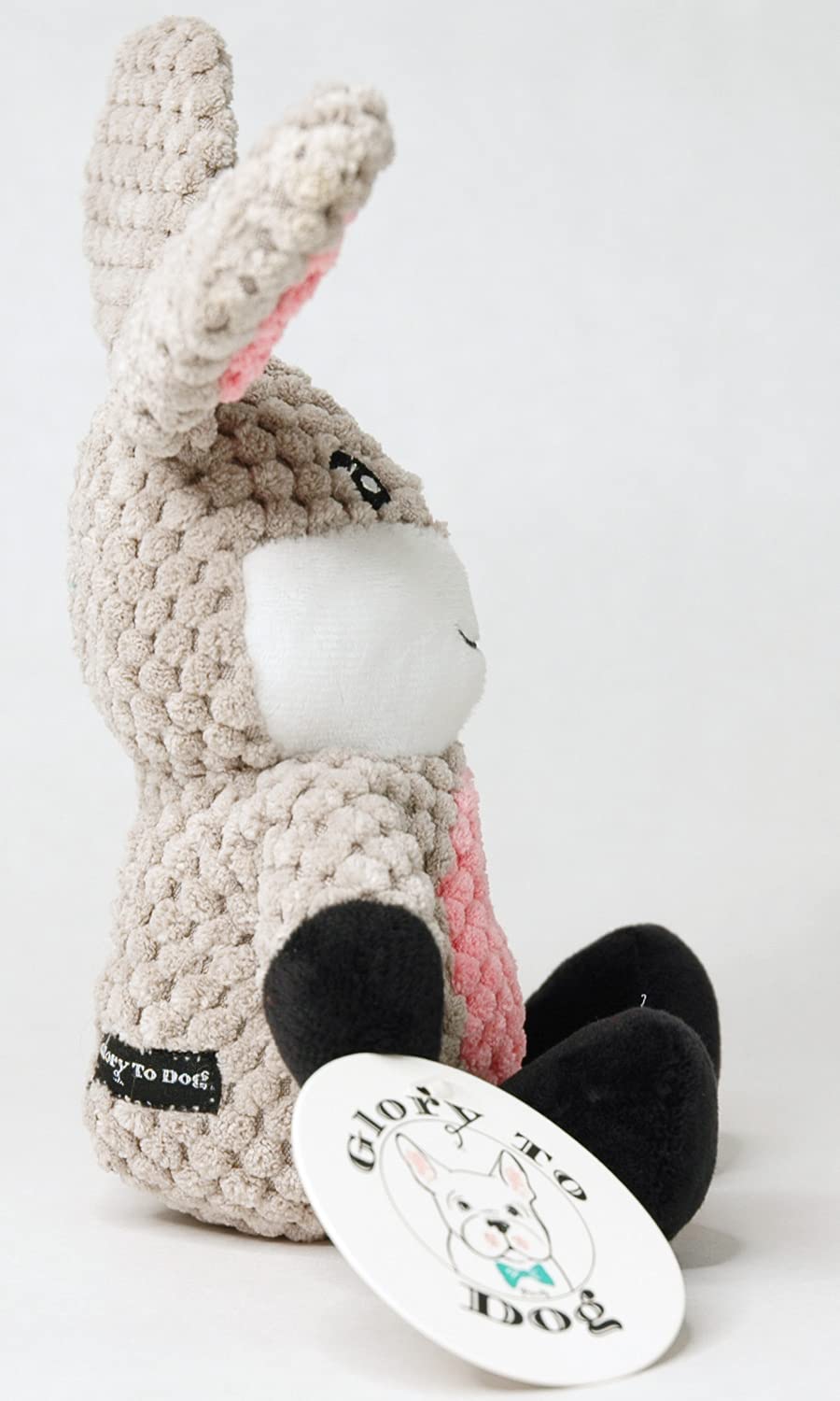 Glory To Dog Barnyard Rabbit Plush Toy for Small Dogs and Puppies
