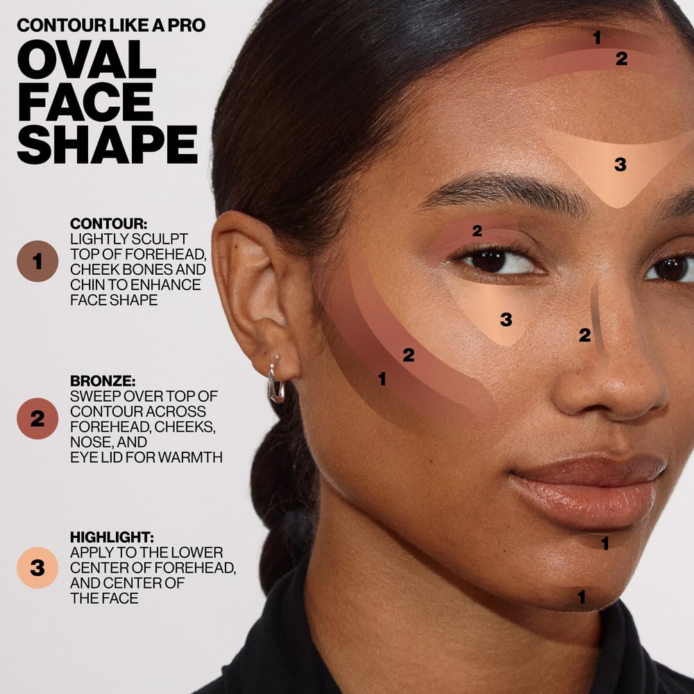 Smashbox Step-By-Step Contour Palette | Sculpt + Glow All-In-One Contour Kit with Blendable + Buildable Formulas, Light/Medium, 0.3 Ounce