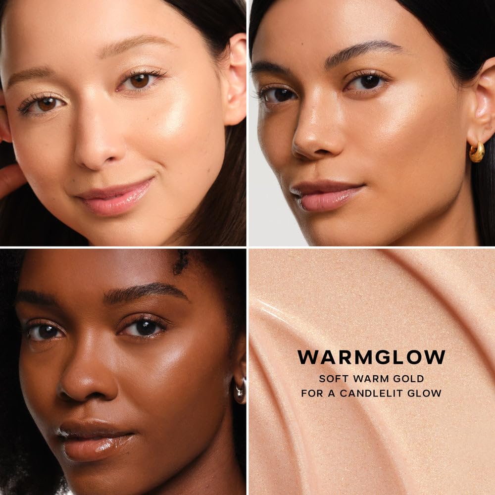 Saie Blush & Glow Gift Set - Dew Blush in Lady & Glowy Super Gel Liquid Highlighter & Makeup Primer in Warmglow - Skincare Infused Everyday Makeup Kit for a Flushed, Dewy Glow - Vegan (2 Count)