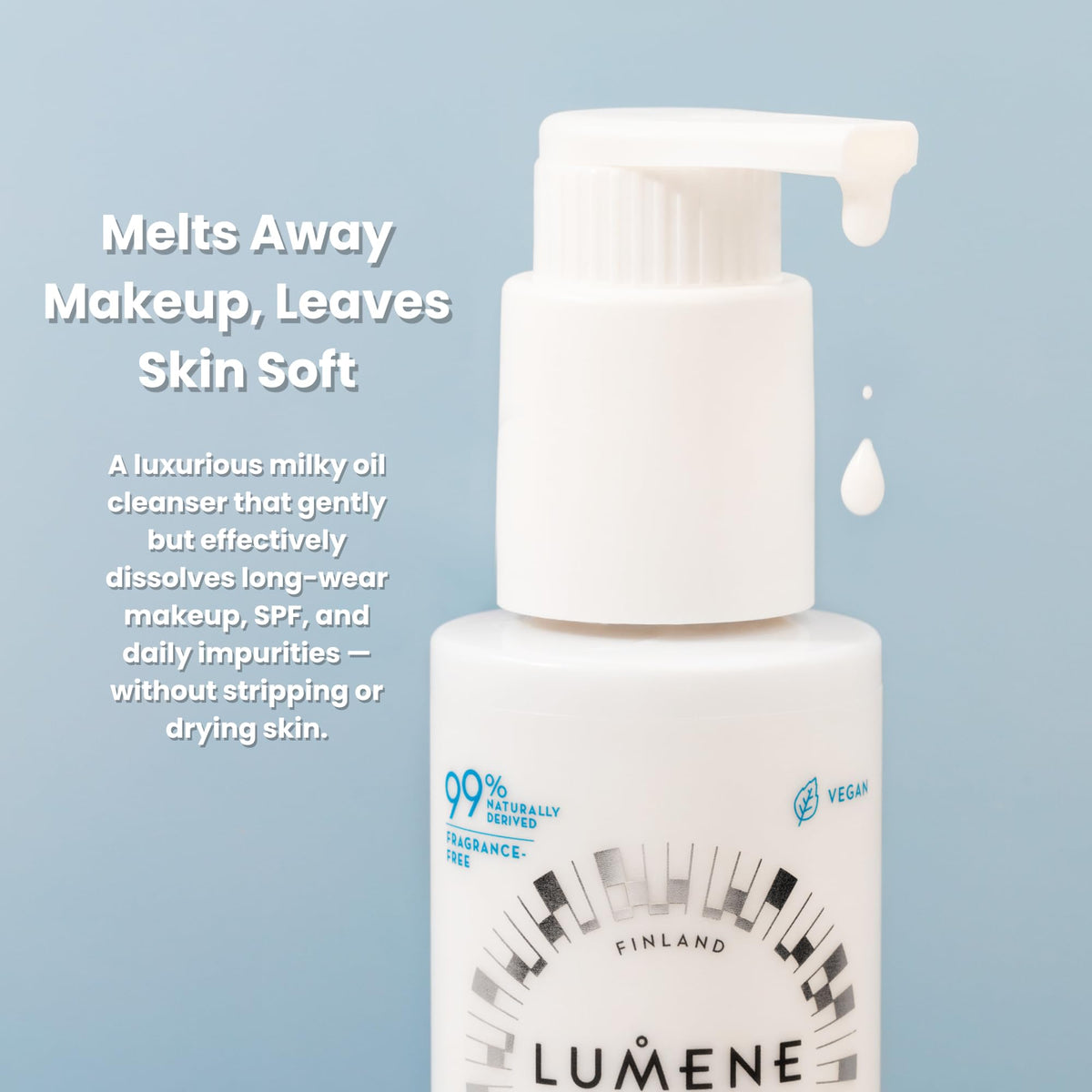 Lumene Nordic Hydra Oat Milk Oil Cleanser Makeup Remover Vegan 150 ml