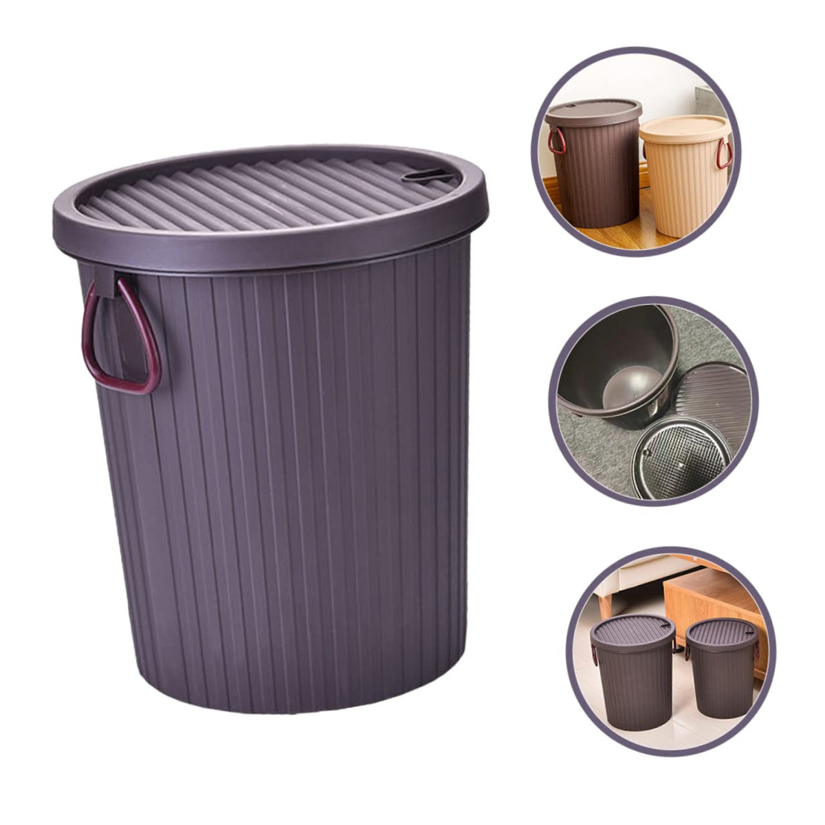 Holibanna Tea Dregs Bucket with Lid Tea Leaves Strainer Basket for Ceremony Plastic Residue Filter Bucket for Home Office Study 9.64 X 8.46 X 8.46 in