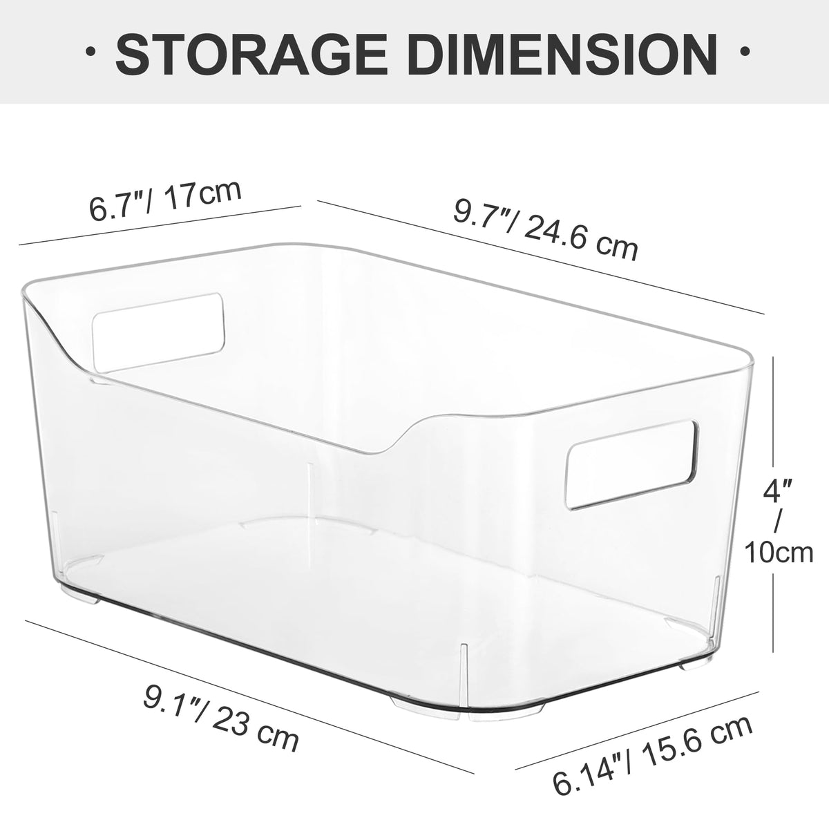 Heyuzb Pantry Organizers Storage, Clear Storage Organizer Bins 12 PACK
