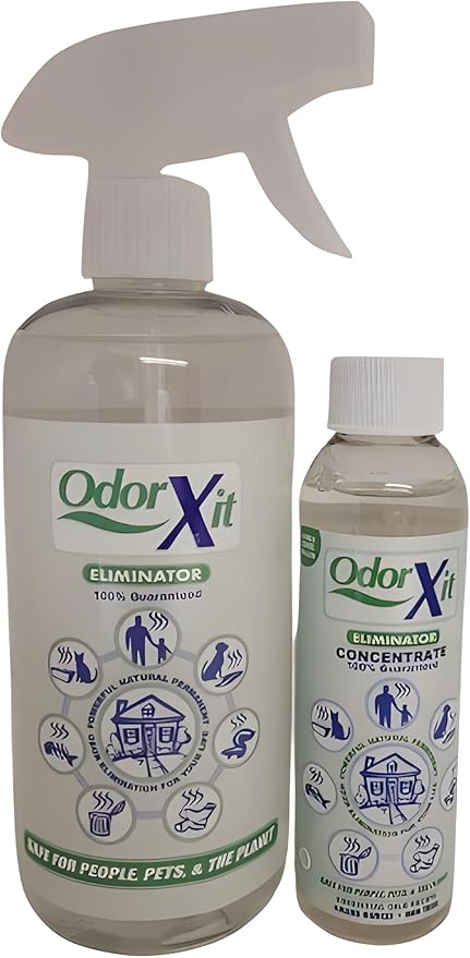 Pet Urine Odor Eliminator Spray 16oz + Concentrate 4oz – Natural, Safe & Effective Odor Neutralizer for Pets & Home